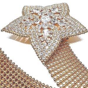 Gold and Diamond Accent Chain Belt